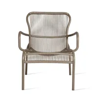 vincent sheppard - fauteuil lounge empilable loop en tissu, corde polypropylène couleur beige 69 x 81.43 79 cm made in design