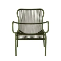 vincent sheppard - fauteuil lounge empilable loop en tissu, corde polypropylène couleur vert 69 x 81.43 79 cm made in design