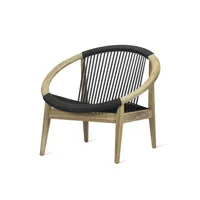 vincent sheppard - fauteuil lounge frida - gris - 91 x 99.87 x 80 cm - tissu, corde polypropylène