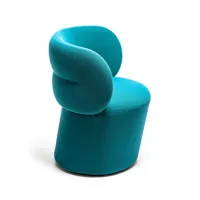 moroso - fauteuil rembourré getlucky en tissu, mousse polyuréthane couleur bleu 61 x 74.89 76 cm designer patricia urquiola made in design