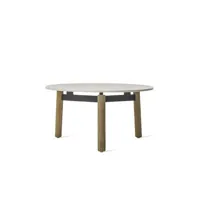vincent sheppard - table basse lento en céramique, aluminium thermolaqué couleur bois naturel 69.52 x 34 cm designer bertrand lejoly made in design