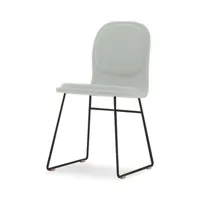 cappellini - chaise rembourrée hi pad - gris - 70.74 x 70.74 x 70.74 cm - designer jasper morrison - tissu, mousse polyuréthane
