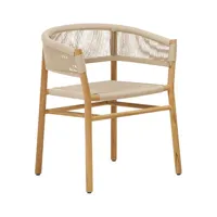 ethimo - fauteuil empilable kilt en bois, teck certifié fsc couleur bois naturel 60 x 69.93 74 cm designer marcello ziliani made in design