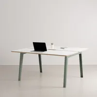 tiptoe - bureau open space en plastique, acier thermolaqué couleur gris 89.63 x 75 cm made in design