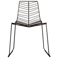 arper - chaise empilable leaf en métal, acier laqué couleur marron 56 x 60 82 cm designer lievore altherr molina made in design