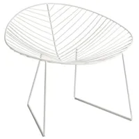arper - fauteuil leaf en métal, acier laqué couleur blanc 56 x 85 73 cm designer lievore altherr molina made in design