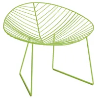 arper - fauteuil leaf en métal, acier laqué couleur vert 56 x 85 73 cm designer lievore altherr molina made in design