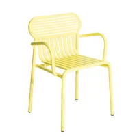 petite friture - fauteuil bridge empilable week-end - jaune - 57 x 71.53 x 77 cm - designer studio brichetziegler - métal, aluminium thermolaqué époxy