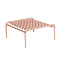 petite friture - table basse week-end en métal, aluminium thermolaqué époxy couleur rose 63.16 x 32 cm designer studio brichetziegler made in design