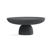 mogg - table basse olo en pierre, béton ciré couleur gris 68.68 x 33 cm designer antonio facco made in design