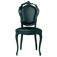 moooi - chaise rembourrée smoke en bois, bois brûlé couleur noir 91.58 x 72 105 cm designer maarten baas made in design
