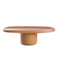 moooi - table basse obon en céramique, terre cuite moulée couleur marron 56.46 x 28 cm designer simone bonanni made in design