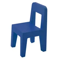 magis - chaise enfant - bleu - 30 x 62 x 55 cm - designer enzo mari - plastique, polypropylène