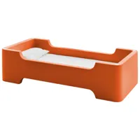 magis - lit enfant bunky - orange - 191 x 101 x 49 cm - designer marc newson - plastique, polyéthylène