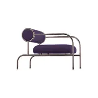 cappellini - fauteuil rembourré sofa with arms en tissu, mousse polyuréthane couleur violet 90.61 x 65.5 cm designer shiro kuramata made in design