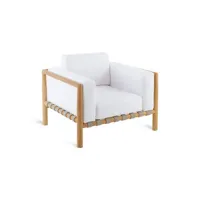 unopiu - fauteuil pevero - bois naturel - 94 x 88.62 x 60 cm - bois, teck