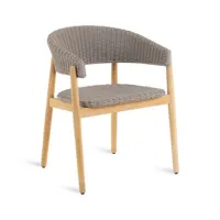 unopiu - fauteuil pevero - bois naturel - 60 x 66.04 x 72 cm - bois, corde polypropylène