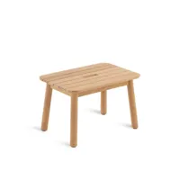 unopiu - table basse pevero en bois, teck couleur bois naturel 47.62 x 34 cm made in design