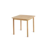 unopiu - table carrée pevero en bois, teck couleur bois naturel 83.2 x 74 cm made in design