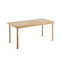 unopiu - table rectangulaire pevero en bois, teck couleur bois naturel 103.91 x 74 cm made in design