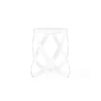 cappellini - tabouret ribbon en métal couleur blanc 60 x 44 cm designer nendo made in design