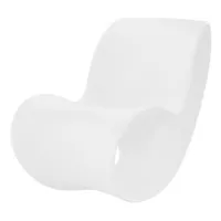 magis - rocking chair voido en plastique, polyéthylène couleur blanc 120 x 58 78 cm designer ron arad made in design