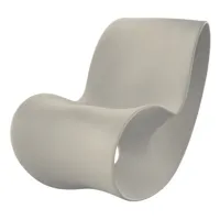 magis - rocking chair voido en plastique, polyéthylène couleur gris 120 x 58 78 cm designer ron arad made in design