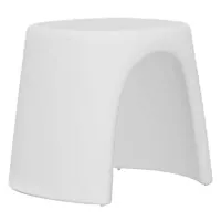 slide - tabouret empilable amélie - blanc - 49.32 x 46 x 43 cm - designer italo pertichini - plastique, polyéthène recyclable