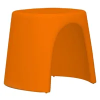 slide - tabouret empilable amélie - orange - 49.32 x 46 x 43 cm - designer italo pertichini - plastique, polyéthène recyclable