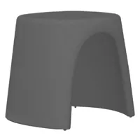 slide - tabouret empilable amélie - gris - 49.32 x 46 x 43 cm - designer italo pertichini - plastique, polyéthène recyclable