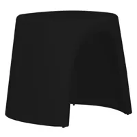 slide - tabouret empilable amélie en plastique, polyéthène recyclable couleur noir 49.32 x 46 43 cm designer italo pertichini made in design