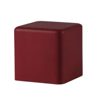 slide - pouf d'extérieur cubo en plastique, mousse de polyuréthane couleur rouge 61.09 x 43 cm designer studio made in design
