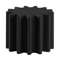 slide - table basse gear - noir - 55 x 55 x 43 cm - designer anastasia ivanuk - plastique, polyéthène recyclable