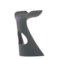 slide - tabouret de bar koncord - gris - 47 x 42 x 73 cm - designer karim rashid - plastique, polyéthène recyclable