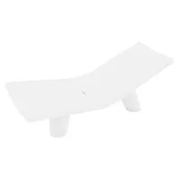 slide - transat fixe low lita en plastique, polyéthène recyclable couleur blanc 162 x 79 60 cm designer paola navone made in design