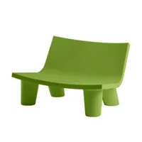 slide - canapé de jardin 2 places low lita en plastique, polyéthène recyclable couleur vert 118 x 85 71 cm designer paola navone made in design
