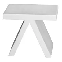 slide - table d'appoint - blanc - 37 x 50 x 42 cm - designer prospero rasulo - plastique, polyéthène recyclable