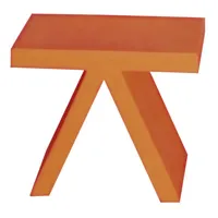 slide - table d'appoint en plastique, polyéthène recyclable couleur orange 37 x 50 42 cm designer prospero rasulo made in design