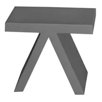 slide - table d'appoint - gris - 37 x 50 x 42 cm - designer prospero rasulo - plastique, polyéthène recyclable