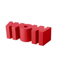 slide - banc en plastique, polyéthène recyclable couleur rouge 147 x 73.06 43 cm designer kazuko okamoto made in design