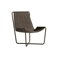 ethimo - fauteuil sling en tissu, tissu d'extérieur couleur noir 90 x 106.27 107 cm designer studiopepe made in design