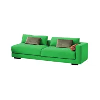 moroso - canapé 2 places nana en tissu, plumes d'oie couleur vert 209 x 141.98 82 cm designer annabel karim kassar made in design