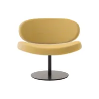 cappellini - fauteuil rembourré sunset - jaune - 91.46 x 91.46 x 91.46 cm - designer christophe pillet - tissu, stratifié