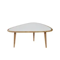 red edition - table basse en bois, laque traditionnelle couleur bois naturel 65.58 x 40 cm designer david hodkinson made in design
