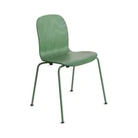 cappellini - chaise empilable tate en bois, contreplaqué de hêtre teinté couleur vert 77.31 x 80.5 cm designer jasper morrison made in design