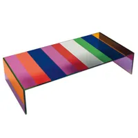 glas italia - table basse the dark side of the moon - multicolore - 155 x 55 x 30 cm - designer piero lissoni - verre, cristal