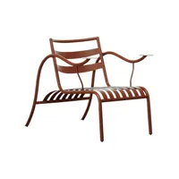 cappellini - fauteuil thinking man's chair - rouge - 90.61 x 90.61 x 90.61 cm - designer jasper morrison - métal, métal verni