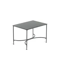 unopiu - table basse toscana en métal, fer galvanisé couleur noir 52.41 x 38 cm made in design
