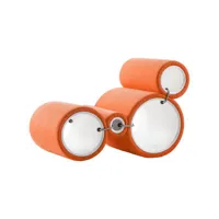 cappellini - fauteuil rembourré tube - orange - 101.64 x 101.64 x 101.64 cm - designer joe colombo - tissu, mousse polyuréthane
