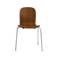 cappellini - chaise empilable tate - bois naturel - 77.31 x 77.31 x 80.5 cm - designer jasper morrison - bois, contreplaqué de hêtre plaqué chêne
